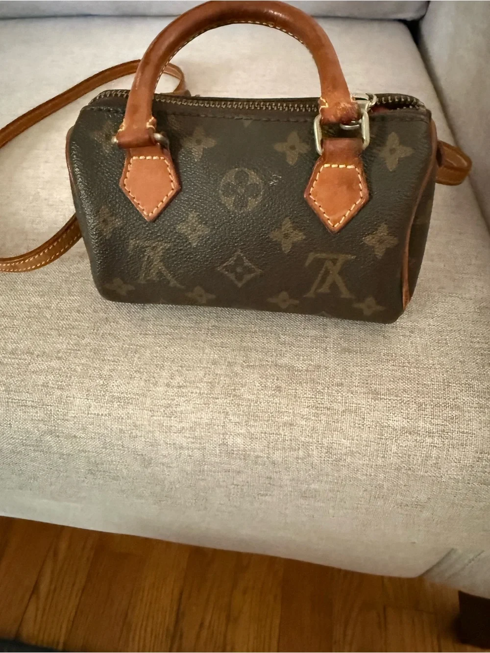 Louis Vuitton Monogram Mini Satchel in Brown and Tan